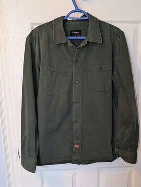 Brixton Men's Olive Green Military Field Shirt Jacket